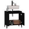vidaXL Mobile Lavabo Nero 58x33x60 cm in Legno Multistrato