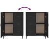 vidaXL Credenza Nera 69,5x34x90 cm in Legno Multistrato