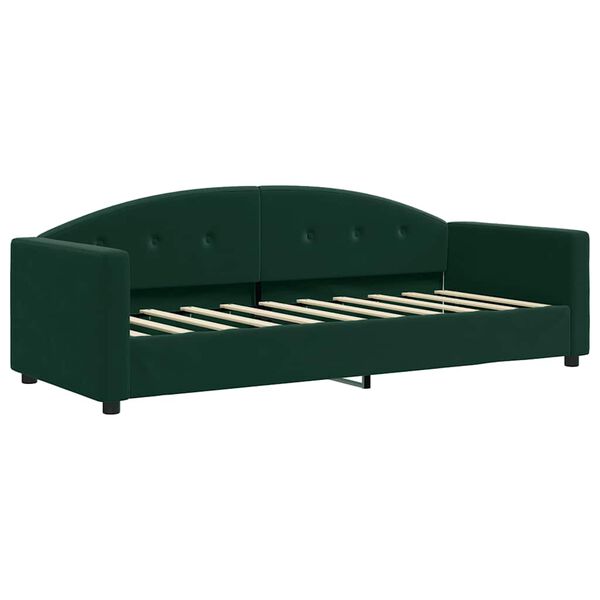 vidaXL Letto da Giorno Verde Scuro 80x200 cm in Velluto