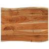 vidaXL Piano Tavolo 80x60x3,8 cm Rettangolare Legno Acacia Bordi Vivi