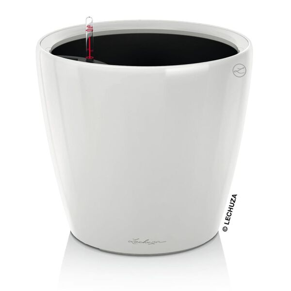 LECHUZA Fioriera da Tavolo CLASSICO LS 21 ALL-IN-ONE Bianco Lucido