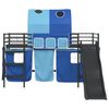 vidaXL Struttura del letto loft per bambini Nero e Blu 79,5 x 200 cm