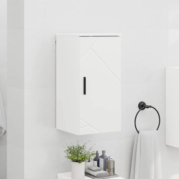 vidaXL Mobile da Bagno Montaggio a parete Bianco 30 x 31,5 x 61 cm