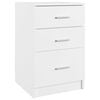 vidaXL Comodino Bianco 40x40x63 cm in Legno Multistrato