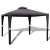 vidaXL Gazebo con Tetto 3x3 m Grigio Scuro