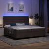 vidaXL Letto a Sorgente LED Marrone Scuro 200 x 200 cm Tessuto