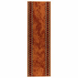 vidaXL Tappeto Runner FLORNES Tessuto Arancione 67 cm x 150 cm PP 7 mm