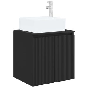 vidaXL Mobile Lavabo da Parete Nero 49,5 x 41 x 63 cm