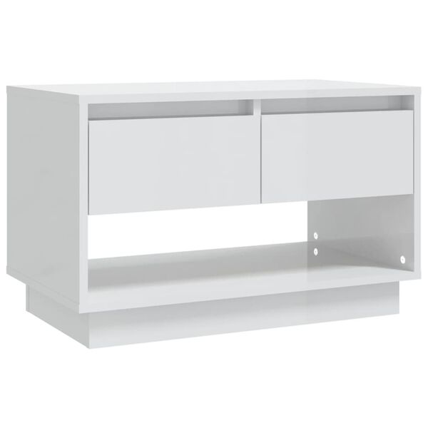 vidaXL Mobile Porta TV Bianco Lucido 70x41x44 cm in Truciolato