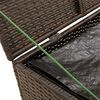 vidaXL Contenitore da Giardino Marrone 291L in Polyrattan