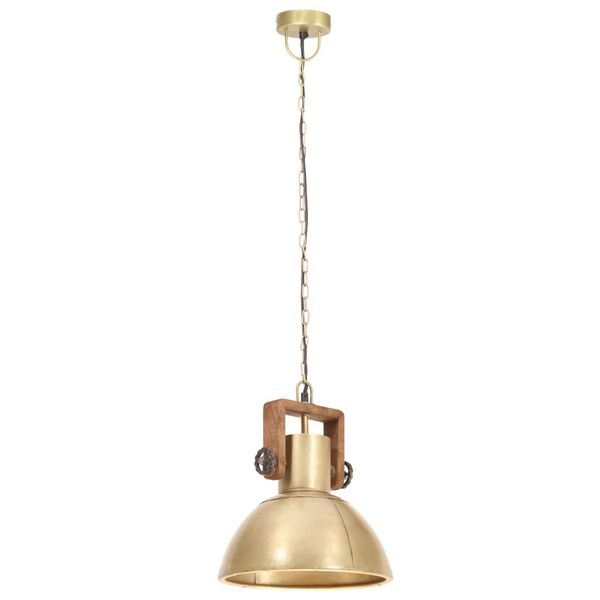 vidaXL Lampada a Sospensione Industriale 25 W Ottone Rotonda 30 cm E27