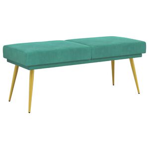 vidaXL Panchina a doppio strato Turchese 120 x 45 x 46 cm Velluto