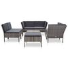 vidaXL Set Divani da Giardino 8 pz con Cuscini in Polyrattan Grigio