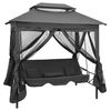 vidaXL Panchina a Dondolo Baldacchino Antracite 220x160x240 cm Acciaio