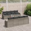 vidaXL Set Divano da Giardino 9 pcs Grigio polyrattan
