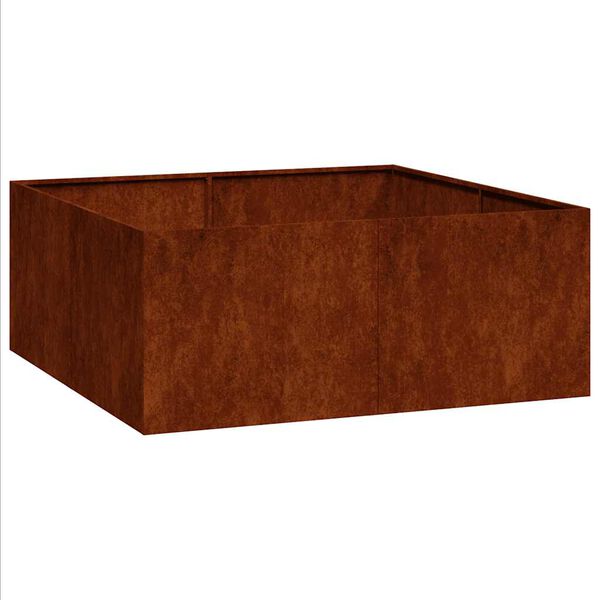 vidaXL Fioriera Arrugginita 100x100x40 cm in Acciaio Corten