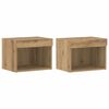 vidaXL Set mobile TV 2 pz Rovere artigianale Legno ingegnerizzato