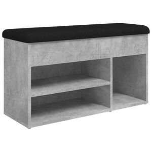 vidaXL Panca per Scarpe Grigio Cemento 82x32x45,5cm Legno Multistrato