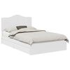 vidaXL Letto con Contenitore Bianco 135 x 190 cm Legno multistrato