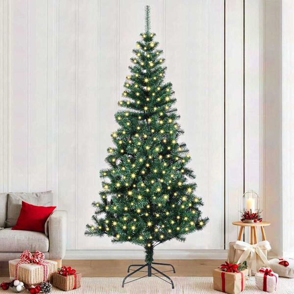 vidaXL Albero di Natale artificiale con luci integrate Verde 240 cm