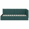 vidaXL Cornice del letto ad angolo Verde Scuro 80 x 200 cm Velluto