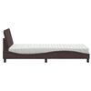 vidaXL Letto con Materasso Hanko Marrone Scuro 80x200 cm in Tessuto
