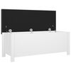 vidaXL Contenitore con Cuscino Bianco 105x40x45cm Legno Multistrato