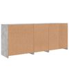vidaXL Credenza con Luci LED Grigio Cemento 162x37x67 cm