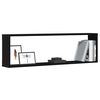 vidaXL Mensole Parete Cubo 4 pz Rovere Nero 100x15x30 cm Multistrato