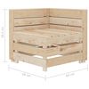vidaXL Divano da Giardino a 2 Posti su Pallet in Legno