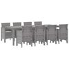 vidaXL Set da Pranzo per Giardino 9 pcs Bianco Polipropilene