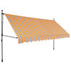 vidaXL Tenda da Sole Retrattile Manuale con LED 400 cm Gialla e Blu