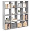 vidaXL Libreria Grigio Cemento 137,5x29x137,5 cm in Legno Multistrato
