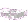 vidaXL Set Divano da Giardino con cuscino Grigio Poly Rattan