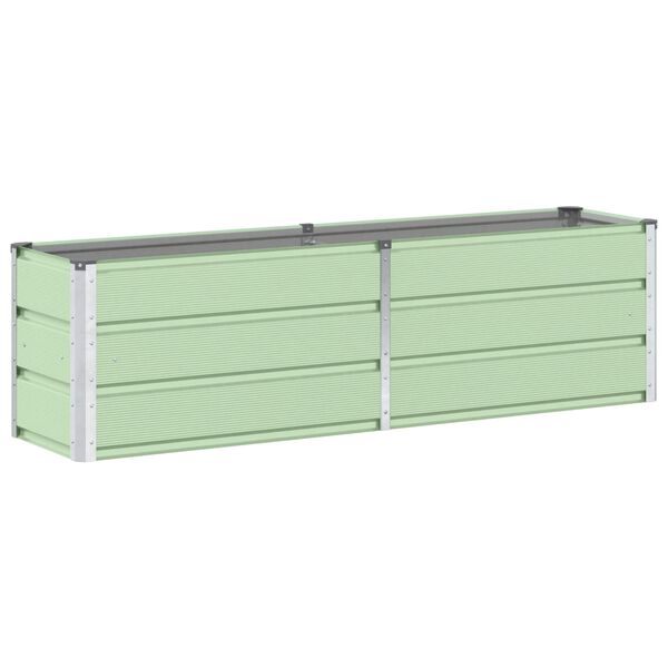 vidaXL Fioriera Verde 160 x 40 x 45 cm Acciaio