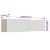 vidaXL Mobile TV Bianco e Rovere Sonoma 120x30x30 cm Legno Multistrato