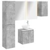 vidaXL Set di Armadi da Bagno 5 pz Grigio Cemento Legno ingegnerizzato