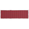 vidaXL Cuscino per Lettino Rosso Vino 200x60x3 cm in Tessuto Oxford