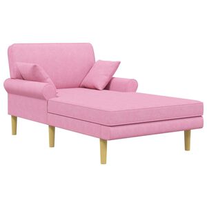 vidaXL Chaise longue Rosa Tessuto