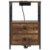 vidaXL Armadio da Notte con cassetto 2 pcs Rovere fum&eacute; 40 x 31 x 60 cm