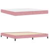 vidaXL Letto a molle con materasso Rosa 200 x 200 cm Tessuto