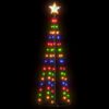 vidaXL Albero di Natale a Cono con 84 LED Colorato 50x150 cm