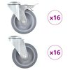 vidaXL Ruote Girevoli con Foro per Bullone 32 pz 100 mm