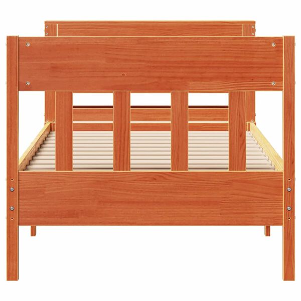 vidaXL Letto senza Materasso Marrone Cera 75x190 cm in Legno di Pino
