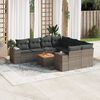 vidaXL Set Divano da Giardino 9 pz con Cuscini Grigio in Polyrattan