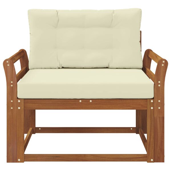 vidaXL Divano centrale per esterno Legno di Acacia Massello Naturale