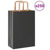 vidaXL Sacchetti di Carta 250 pz con Manici Neri 21x11x31 cm