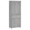 vidaXL Credenza Grigio Sonoma 69,5x34x180 cm in Legno Multistrato
