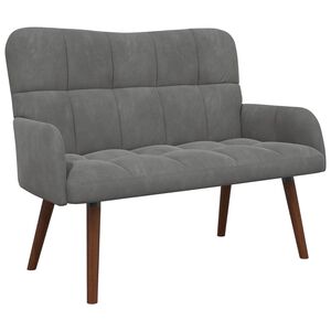 vidaXL Divano a 2 Posti Grigio Scuro 115 x 61 x 87 cm Velluto