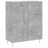 vidaXL Credenza Grigio Cemento 69,5x34x180 cm in Legno Multistrato
